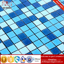 China factory hot sale products blue mixed Hot - melt mosaic tile floor tile